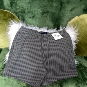 Abercrombie & Fitch Gray Pinstripe Flat Front Men's Shorts